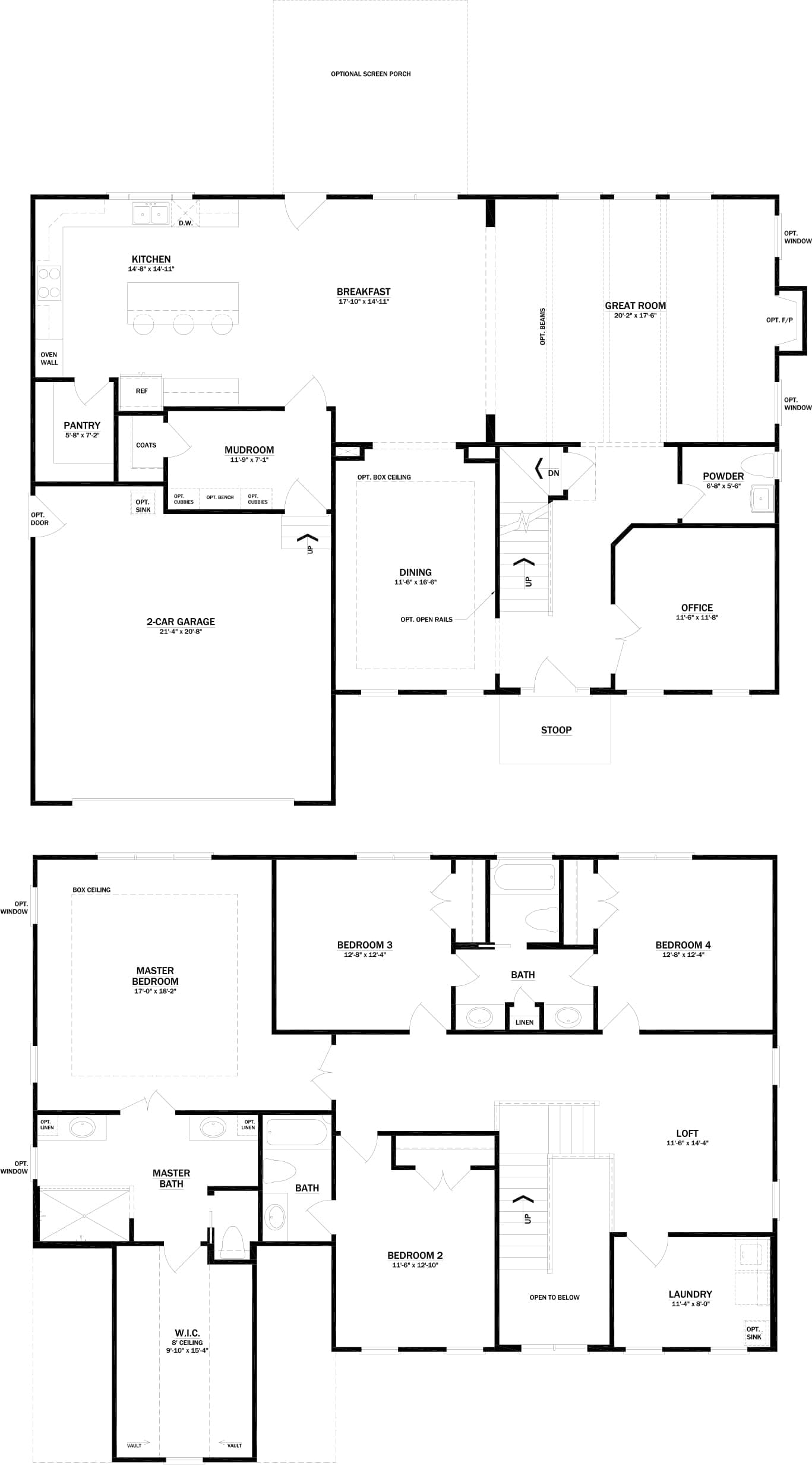 The Amelia floor plan diagram