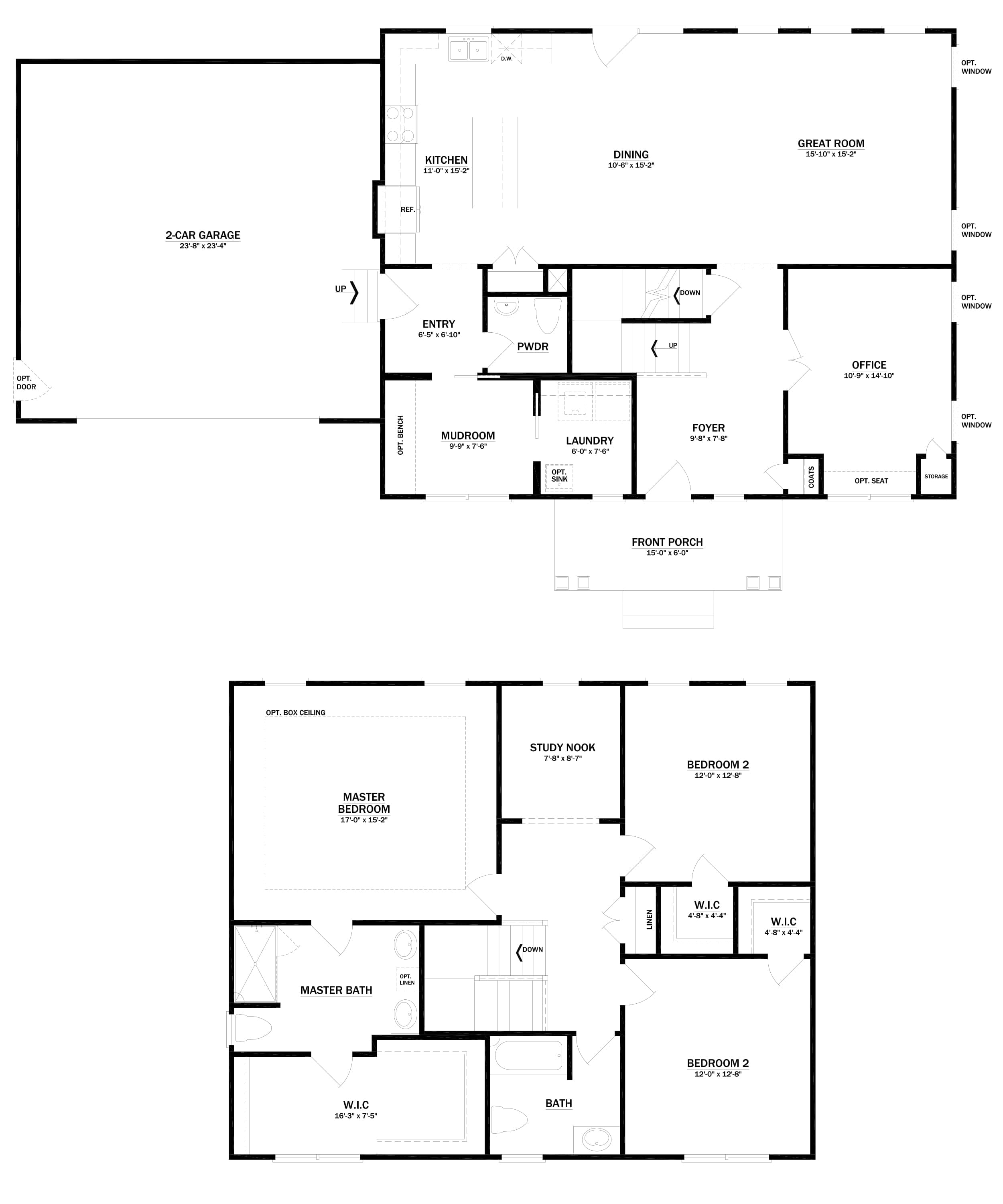 The Amherst floor plan diagram