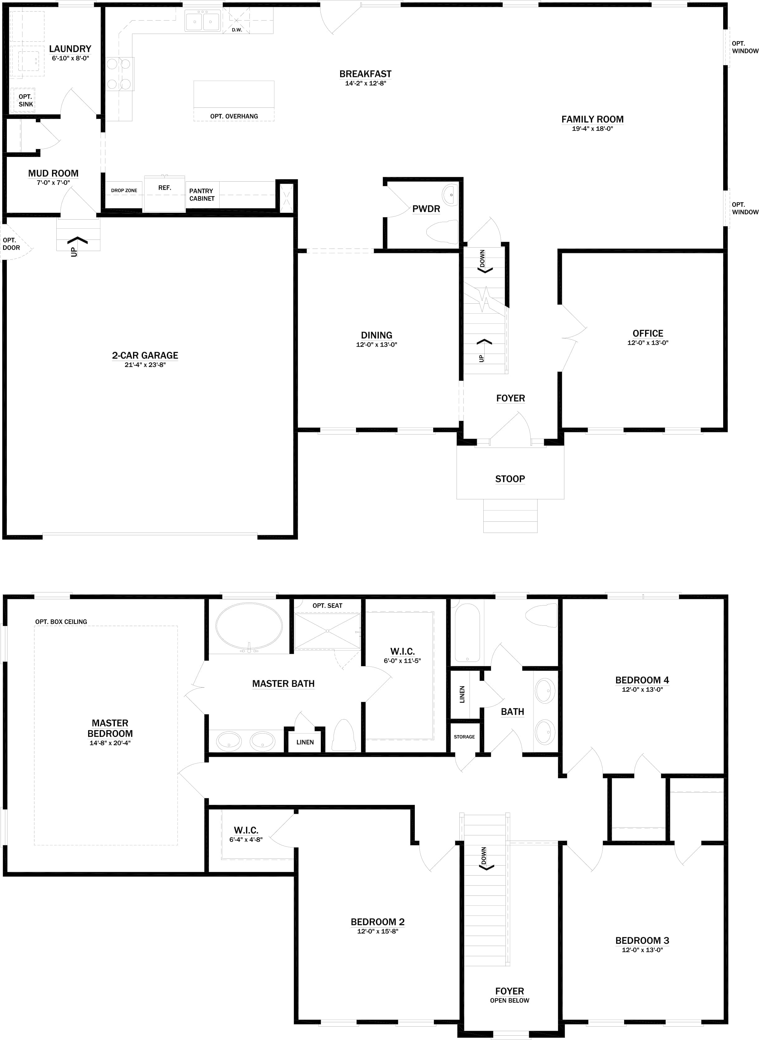 The Lunenburg floor plan diagram