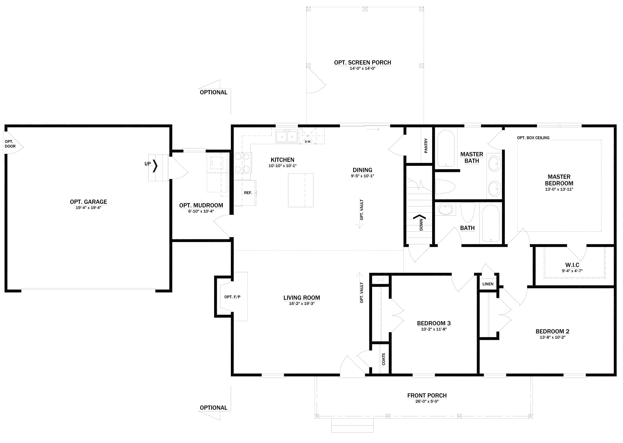 The Vanover floor plan diagram